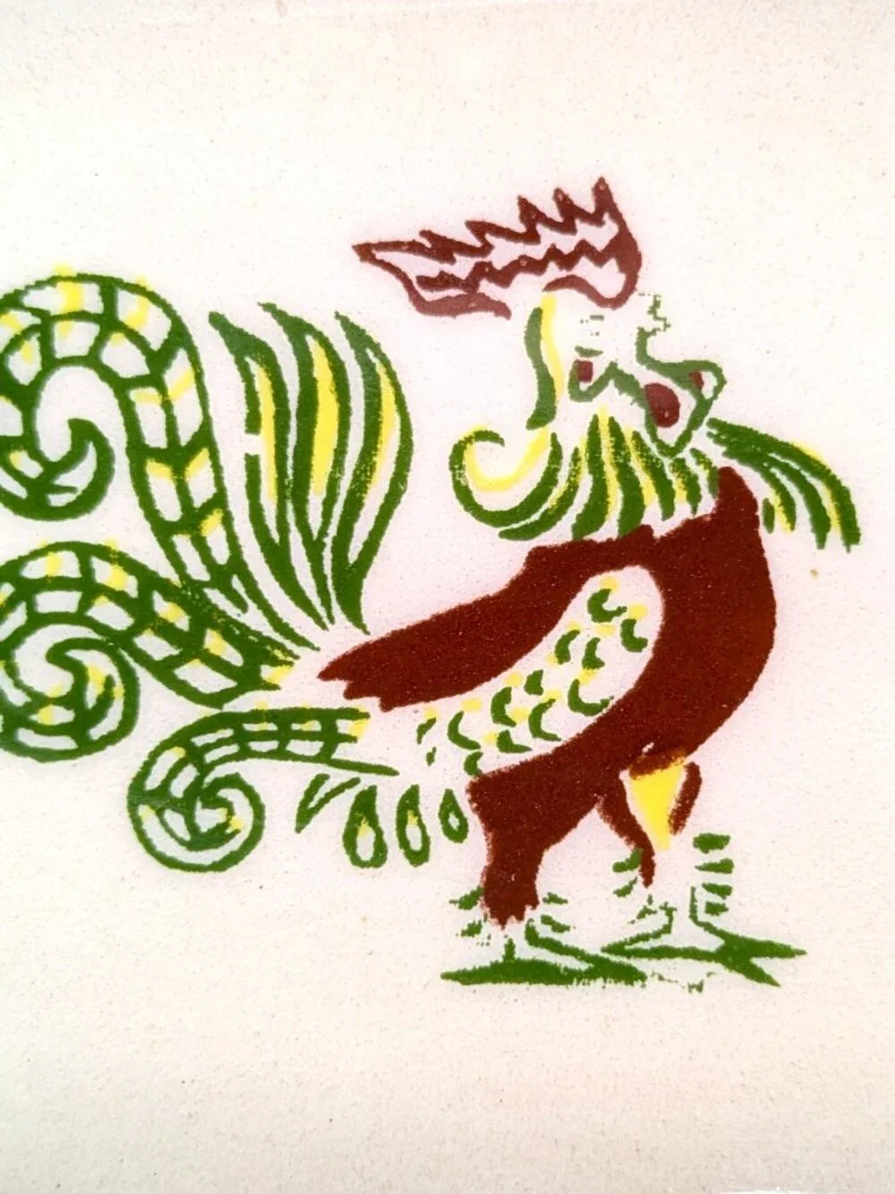 VTG BROCK of California Chanticleer Rooster Celery Relish Dish 11.5